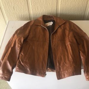 Vintage Sears “the leather shop” zip jacket